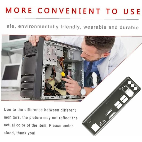 Beskyttelsesplate for I/O for B250C B75 12USB B75 8USB Mining Motherboard Io Baffle Chassis Bracket