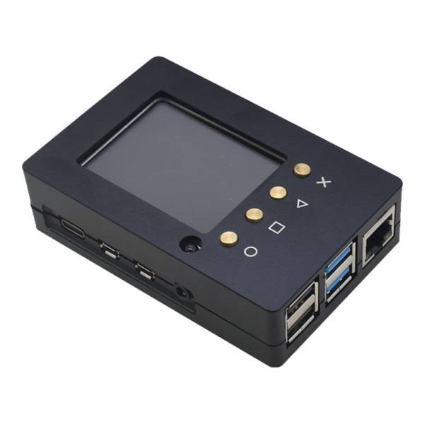 2,4 tuuman LCD-alumiinikotelo IR-toiminnolla Raspberry Pi 4B / 3B / 2B / B / A
