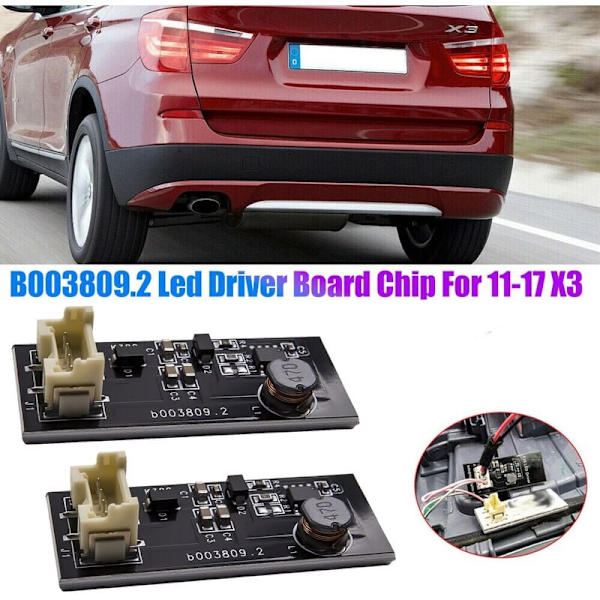 B003809.2 for X3 F25 10-17 2 stk. Bakre LED-baklykt Reparasjonskort Baklykt LED-driver Chip-kort