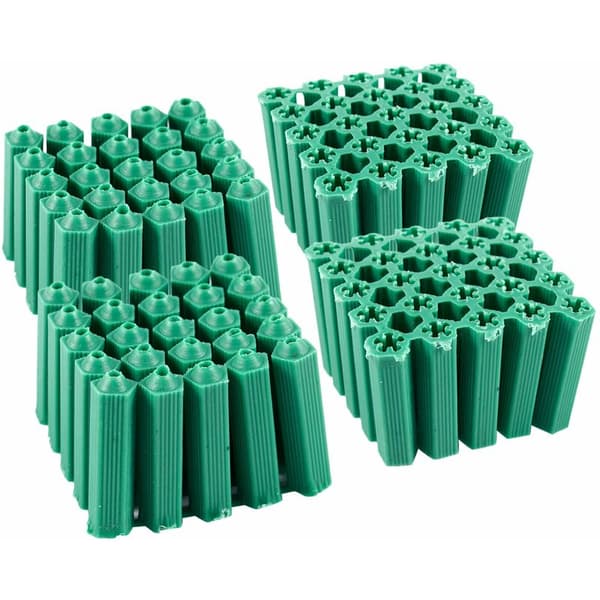 Antiskli Plast Ankelskrue Grønn 6 Mm 100 Stykker