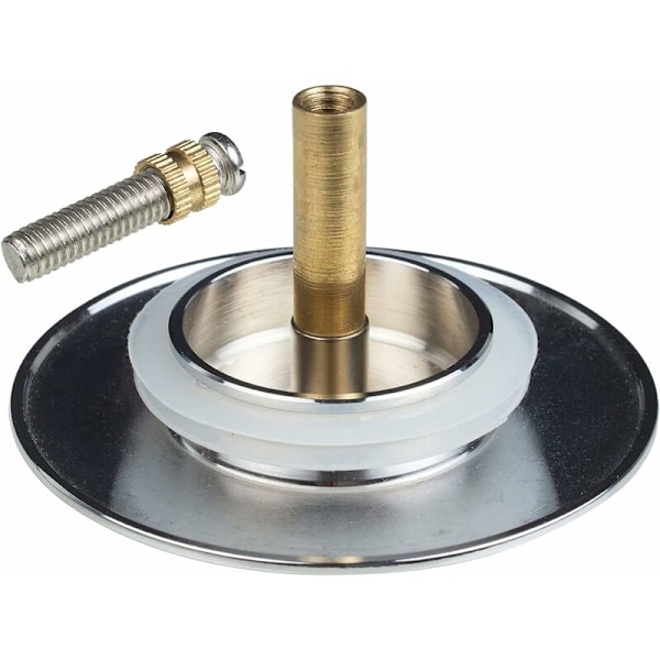 Badekarpropp, Ø 70 mm, med dobbel tetning, høydejusterbar, universell badekarpropp, vaskeluke, laget av herdet messing med kromfinish, rustfri