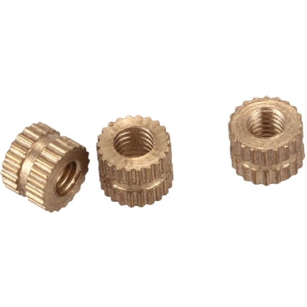 20 stk M3 x 4mmx5mm messinginnlegg for skruing, integrert mutter