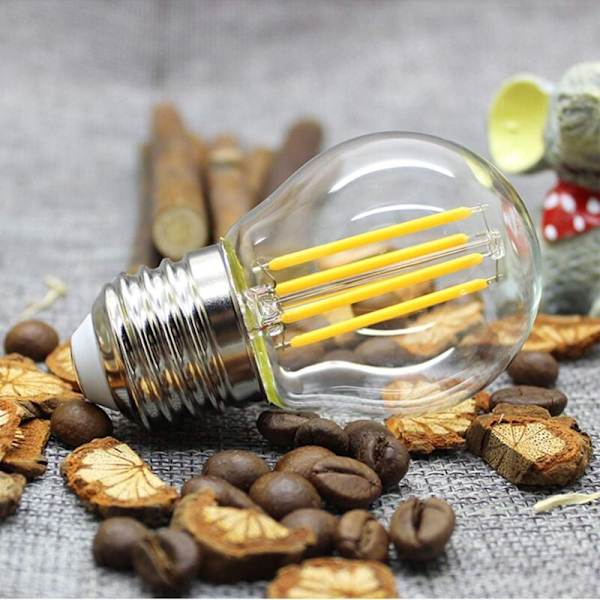 10 st E27 G45 LED-lampor 4W motsvarande 40W, E27 Retro LED-lampor, Varm Klar 3000K, Glas, 10 st