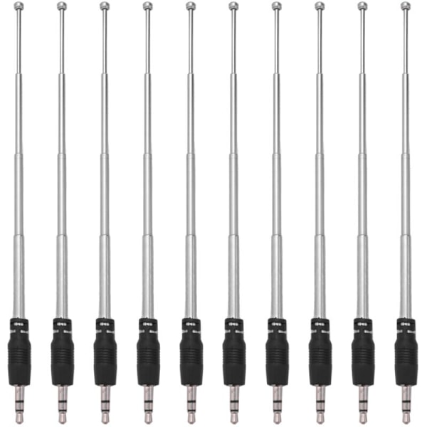 10X 3.5mm 4 Section Telescopic FM Radio Antenna for Mobile Cell Phone Mp3 Mp4