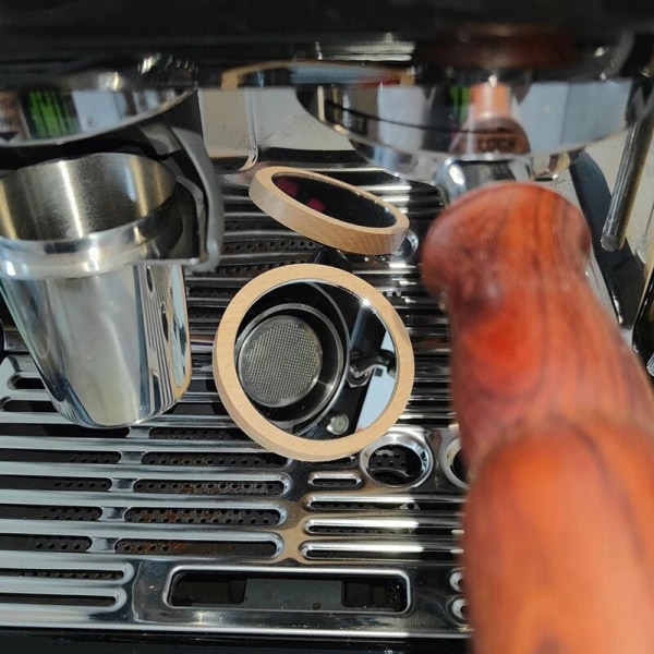 Linse Flow Observation MDF Træ Base Magnetisk Kaffe Anti-Tampering Reflekterende Spejl til Kaffe A