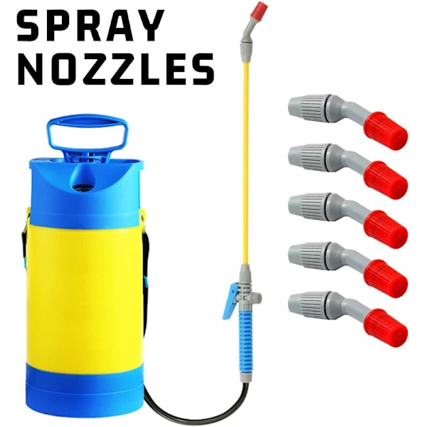 5-pack munstycken för spray, trädgårdsbevattning spraytillbehör, reservdelar för spruta, för bevattning och rengöring