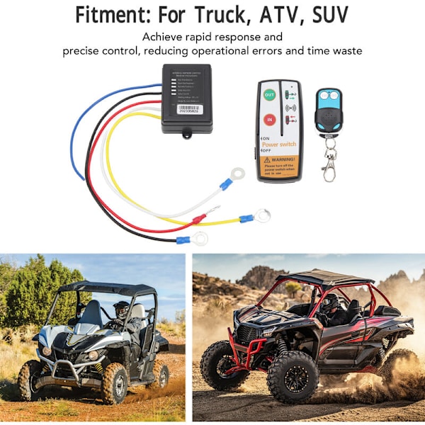 12V 24V Trådløs Vindespyl Fjernbetjeningssæt Hurtig Respons 50ft Præcis Styring med Modtager til Lastbil ATV SUV