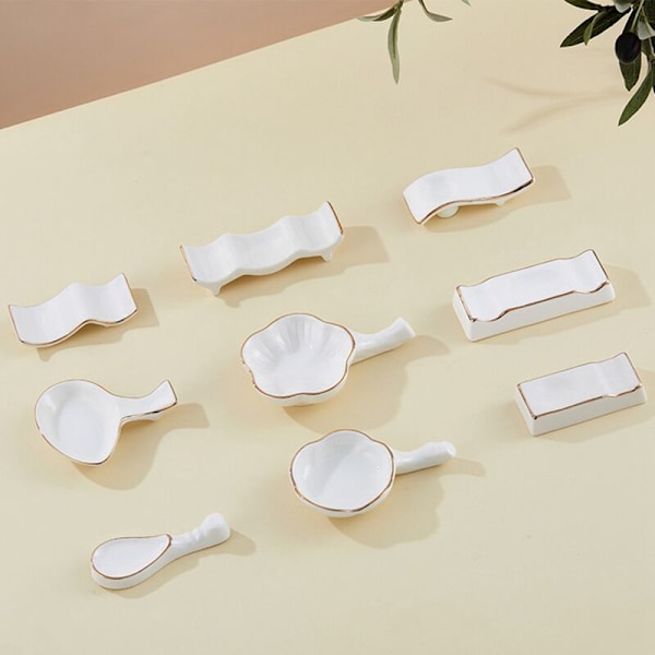 1 stk. Keramisk spisepindsrest Stativ Nordisk stil Spisepindsstativ Gaffelstativ Ske Tableware Holder (Dynasti Tre Anvendelser)