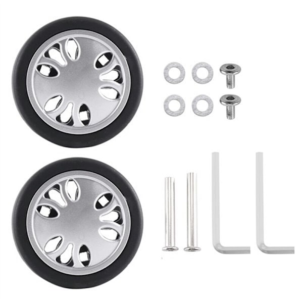 Luggagehjul udskiftningssæt 50mm X 13mm Universal miljøvenlige polyurethan bagage reparationssæt 4 par
