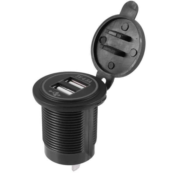 3X 5V 4.8A Dobbelt USB-opladeradapter Strømstik til 12V 24V Bil Båd Rv