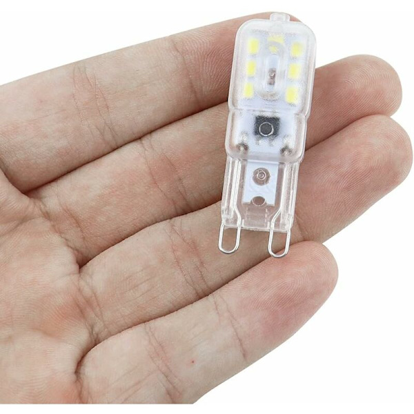 6 stk G9 LED-pærer Kald Hvit 5W 6500K Flimmerfri Halogen LED-erstatning Dimbar LED-kapselpære Energibesparende for Vegglampe Lysekrone Ref