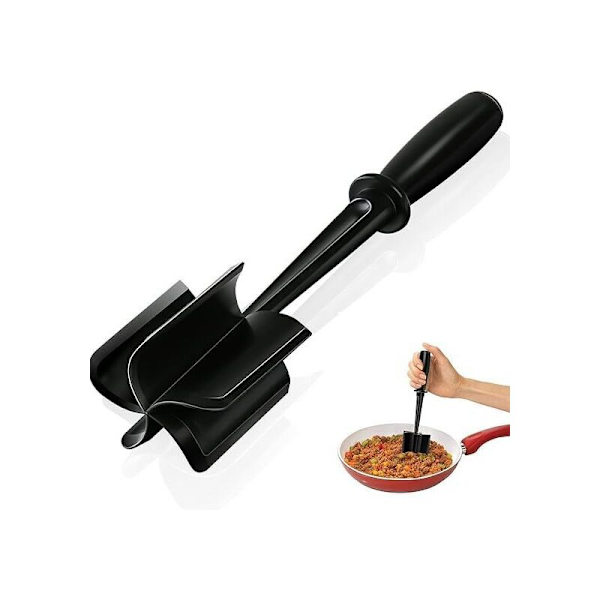 Kødhakker, Hamburgerhakker-værktøj, Professionel varmebestandig nylon, Kartoffelmoser og kødhakker, Hakket oksekød og kalkun - Non-stick-hakker
