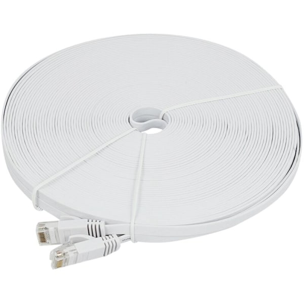 Ethernet Cable 6 100 ft (30 Meters) LAN Patch Cords for Internet Network Flat and Thin, Computer High Cat6