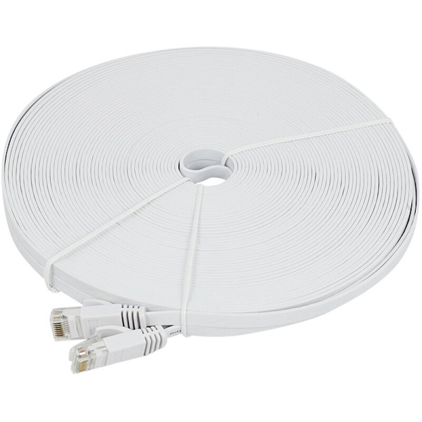 Ethernet-kabel 6 100 ft (30 meter) LAN-patchkabler til internetnetværk, flade og tynde, computer High Cat6