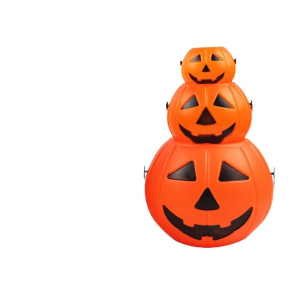 3 kpl Halloween-koristeita kurpitsa lyhty karkkipurkki haamufestivaali päiväkodin lasten lelut kannettava kurpitsa ämpäri lyhty rekvisiitta