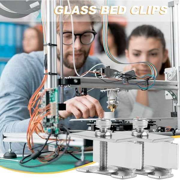 8 stk. 3D-printer glasplade clips klemmer til 3/3 Pro 5/Plus -20 PRO, -10S Pro 3D-printer tilbehør