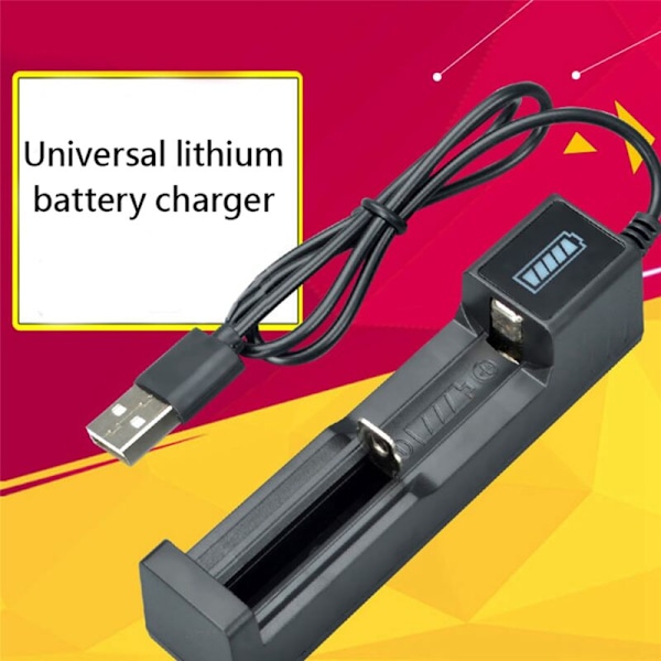 3x 1-slots USB-batteriladdare Universal laddningsbar litium-batteriladdning för 18650 26650 14500 16340