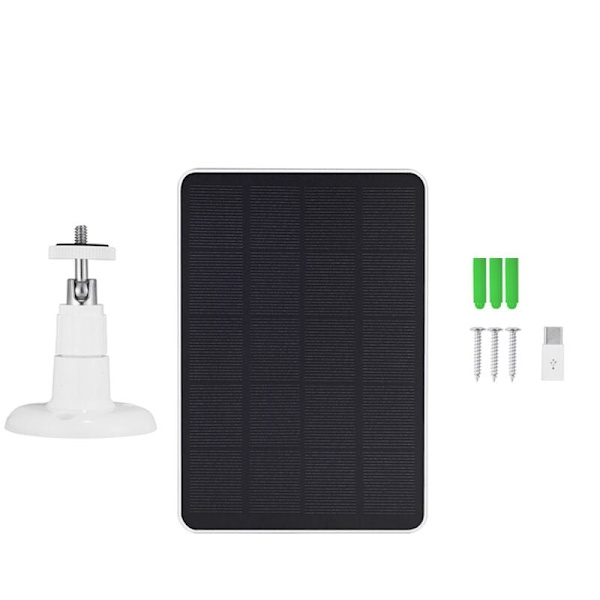 4W solpanel 5V solcellsladdare utomhus vandring vattentät solladdningspanel för hembelysningssystem, vit