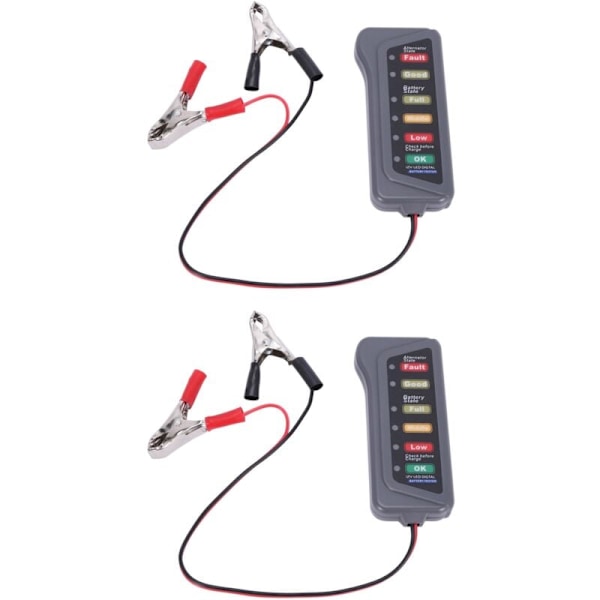 2X 12V bilbatteri- og alternator-tester - Lasttest