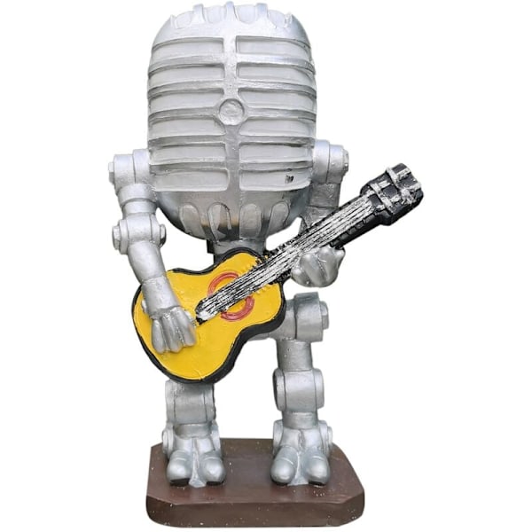 Stil Mikrofon Robot Lampe Holder Gitar Vintage Resin Dekorasjon Robot Dekorasjon