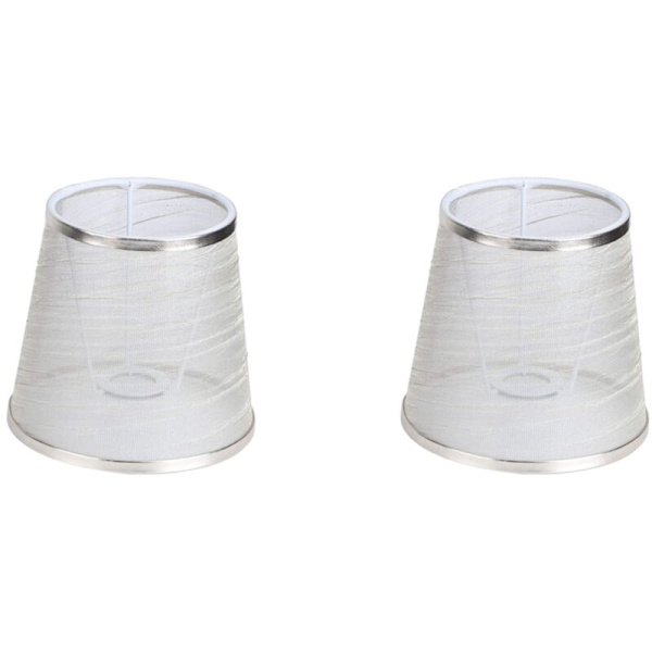 2X Mini Sengeside Transparent Lampeskjerm Lysekrone Stofflampe Skrivebord Vegglys Erstatningsskall Deksel