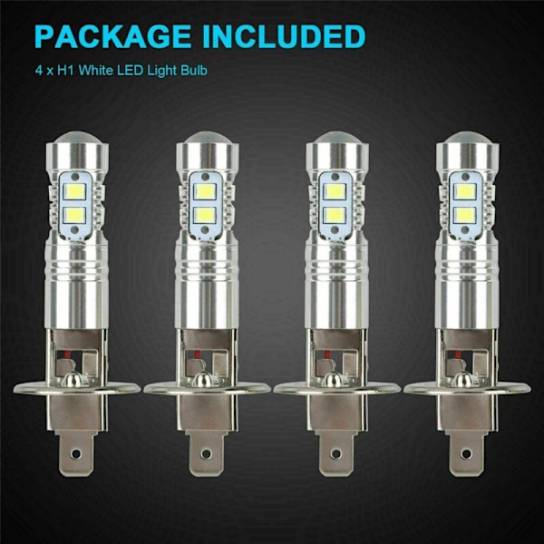 8Pcs Series H1 LED Driving Fog Light Bulbs Headlight 6000K Super White 200W