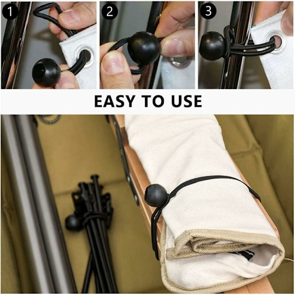 15 stycken elastiska poolöverdragsspännare, poolöverdragsspännare och remmar, poolöverdragsspännare, elastiskt släpvagnsöverdrag, elastiskt rep för överdrag för Co