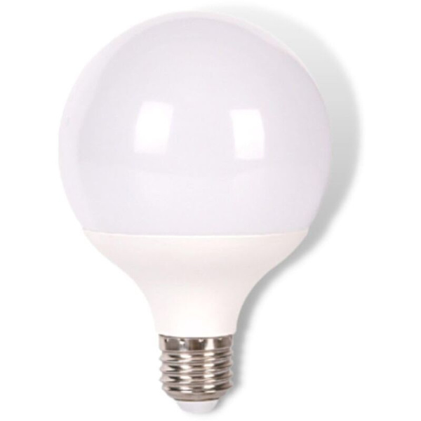 E27 sfärisk LED-lampa, G95-lampa, 15W varmt ljus 3000K, lämplig för vardagsrum, kontor, sovrum, hem, garage, verkstad, byggarbetsplats, trappor