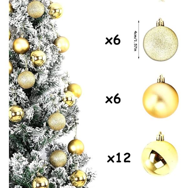 Julgranskulor, 24 stycken julgranskulor dekoration, julgranskulor, julgranskulor prydnader julgranskulor plast jul