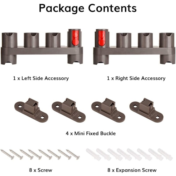 Støvsugerbørsteverktøy Tilbehørsorganisator Dokkingsstasjon Veggmontering for V7 V8 V10 V11