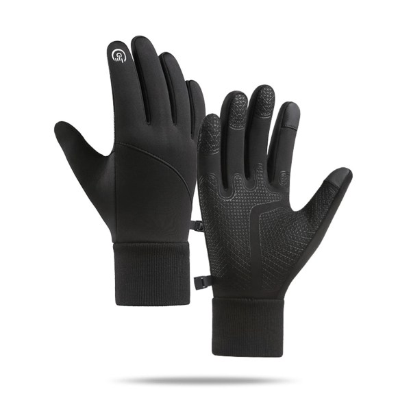 Unisex vintervarme hansker berøringsskjerm sklisikre varme hansker for menn og kvinner vindtette varme løpehansker, størrelse L