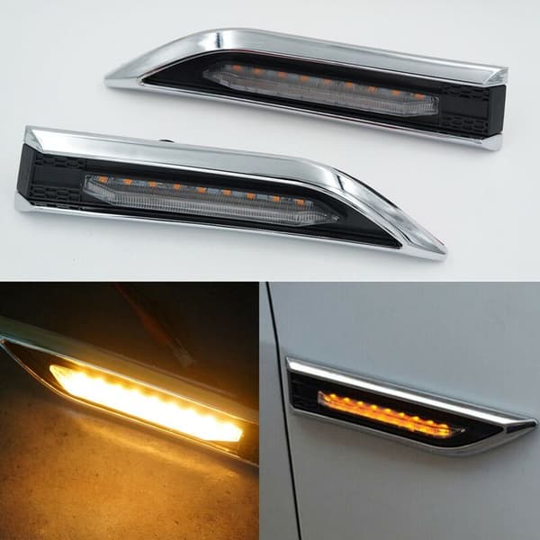 2 stk. LED-sidespejlsblinklys til Cruze 2009-2015 (udsender gult lys)