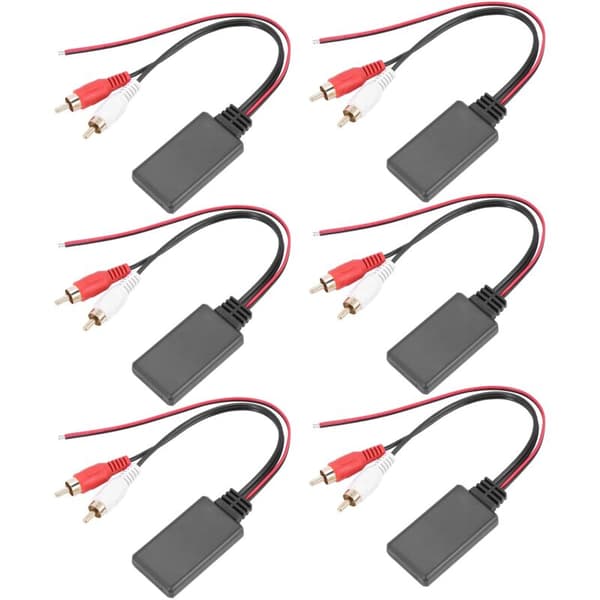 6X Universal bilmusikadaptermodul uden Bluetooth Aux-lydkabel
