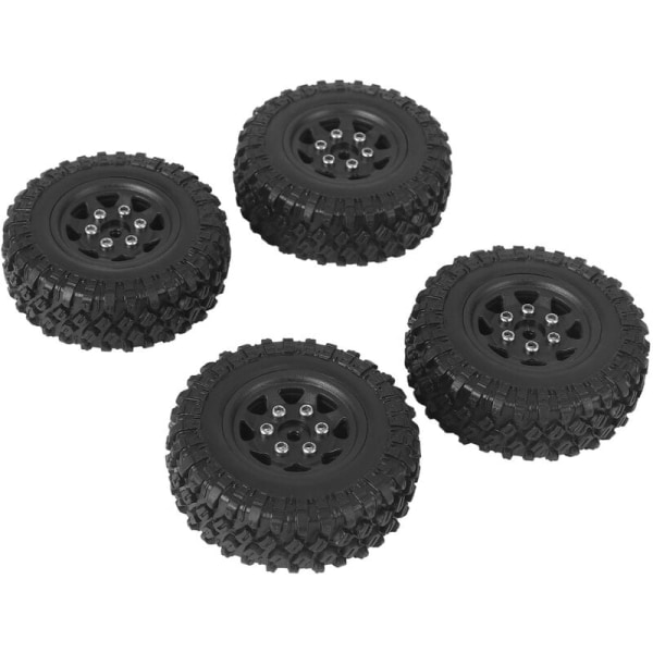 4Pcs Series 49X18Mm Beadlock Wheel Rims Tires Tire Set for Axial SCX24 90081 1/24 Crawler Remote Control Car Upgrade Parts Accessories, 1