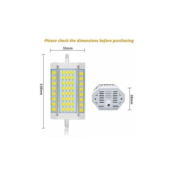 R7S LED 118mm 30W Dæmpbar Pære, 3000LM Kold Hvid 6000K, R7S J118 200W 300W Halogen Pen Ækvivalent, 200 Graders Lysstyrke, R7S 118mm Dæmpbar LED B