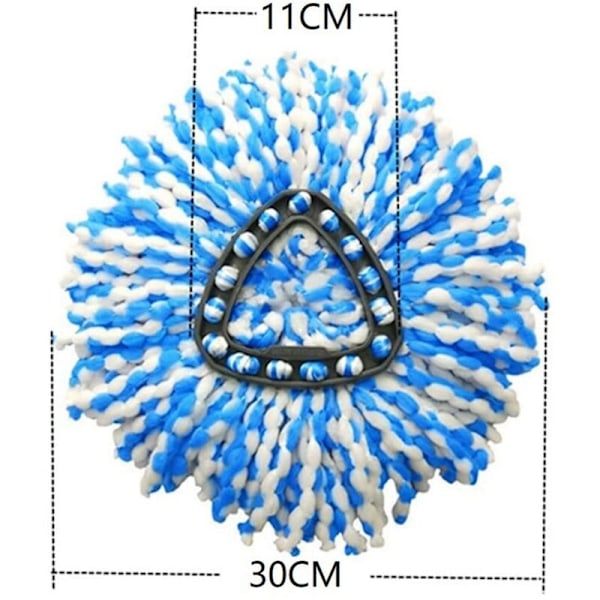 4 kpl Mini Mop Head - Täyttö, Pyörivä Mikrokuitu Vaihto EasyWring RinseClean - Vaihto Täyttö