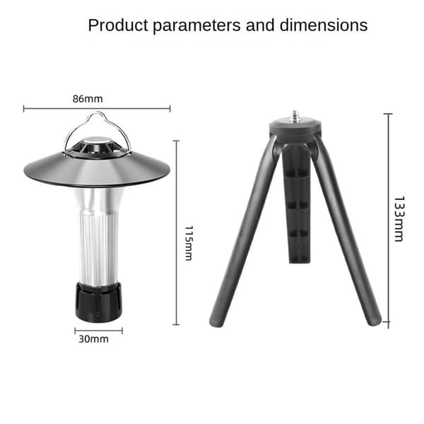 Campinglampe Oppladbar Lanterne Hodelykt Mini Flash Campingbelysning Mini Nød LED Hodelykt