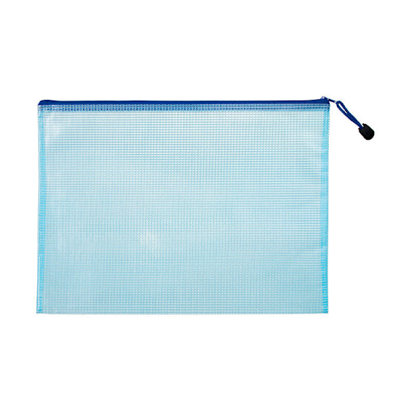 12 stk. PVC mesh-tasker, farvet lynlåstaske, gennemsigtig kontoropbevaringstaske, mesh-taske