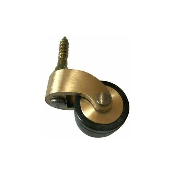 -Solide messingmøbelhjul, hjul 25 mm, bæreevne 150 kg, med gjengede stang, egnet for pianoben, sofaer, bord, 4 stykker