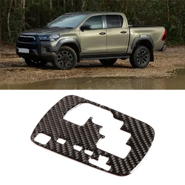 2X for 2015-2021 Fiber Car Gear Shift Panel Trim Interior Styling