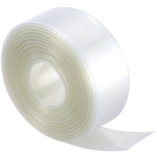 10 mm bredd 23 mm transparent PVC värmekrympslang för 1 AA-batteri