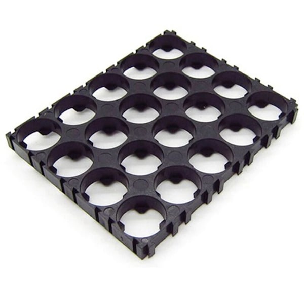 50 stk. 18650 batteri 4X5 celleafstandsstykke strålende pakke sort plastik varmeholder
