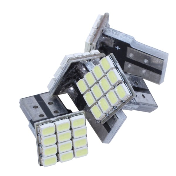 T10 W5W Canbus Hvid LED Bilpære 12-SMD 1206 Pærer 12V 4stk