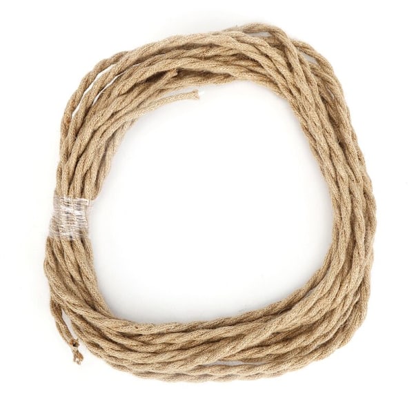 Twisted Pair Vintage Hemp Tau Elektrisk Kabel DIY Lysekroneakseosar 2 Meter