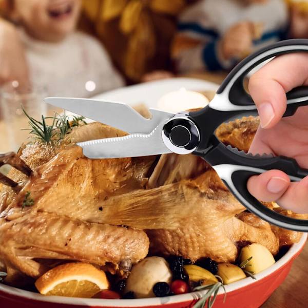 Köksaxar, 2-pack Tunga Köksaxar, Diskmaskinsäkra Köttsaxar, Allmänna Rostfria Klippsaxar