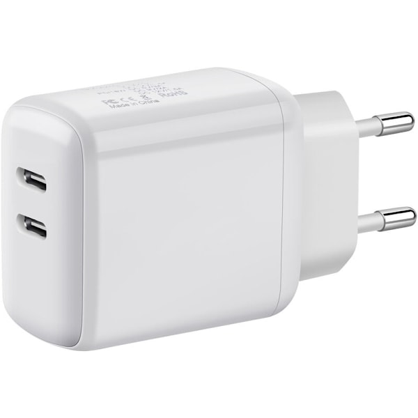 40W iPhone Laddare 14 13 12 11, Apple MFi Certifierad 2-Portars 20W USB C Strömförsörjningsadapter Laddare Snabbkontakt med 2m iPhone Lightning-kabel för iPhone 14/1