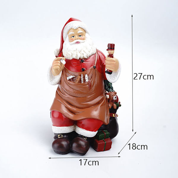 Julemand Håndværker Skulpturer Figurer til Jul Indretning Julepynt