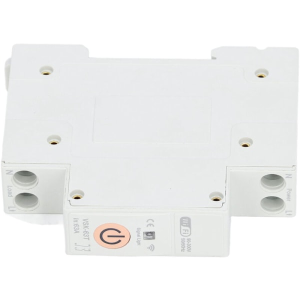1P 63A WiFi-bryter kretsbryter Fjernkontroll Stemmestyring Tidssyklus Smart kretsbryterbryter for Tuya 90V-300V