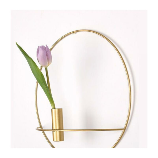 Europa 3D metalljusstake ljusstake geometrisk ljusstake dekoration (guld)