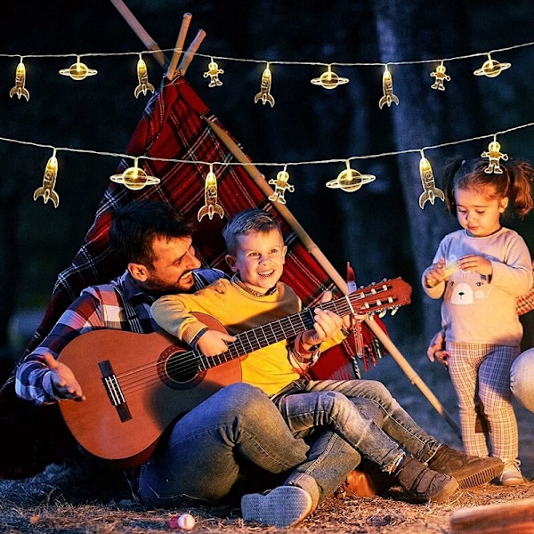 Akryl LED-fairylights för sovrum, inomhus och utomhus (varmvit, - 6 meter Batteri 40 lampor)
